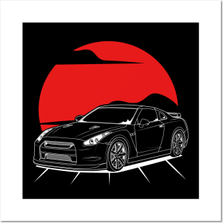 jdm gtr r35 legend white print Posters and Art